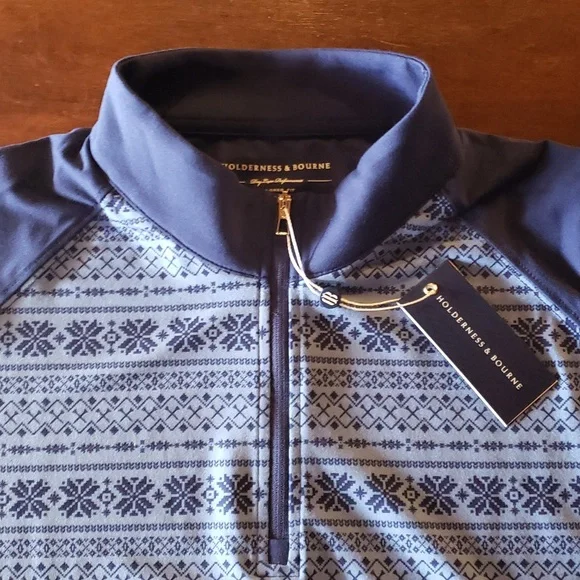 NWT Holderness & Bourne Robinson Dry Luxe Performance Quarter Zip Pullover- XL